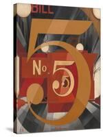 I Saw the Figure 5 in Gold, 1928 (Oil, Graphite, Ink, and Gold Leaf on Paperboard)-Charles Demuth-Stretched Canvas