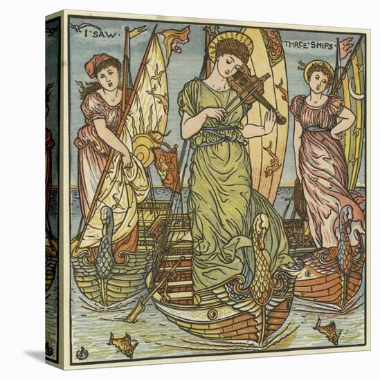 I Saw Three Ships-Walter Crane-Stretched Canvas