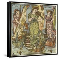 I Saw Three Ships-Walter Crane-Framed Stretched Canvas