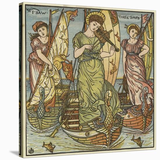 I Saw Three Ships-Walter Crane-Stretched Canvas