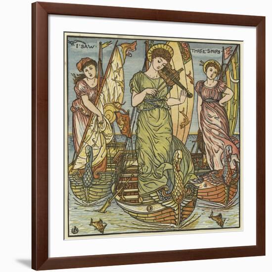 I Saw Three Ships-Walter Crane-Framed Giclee Print