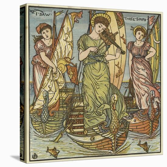 I Saw Three Ships-Walter Crane-Stretched Canvas