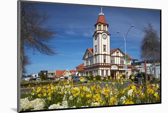 i-SITE visitor centre (old Post Office) and flowers, Rotorua, North Island, New Zealand-David Wall-Mounted Photographic Print