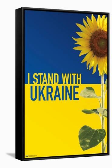 I Stand With Ukraine-Trends International-Framed Stretched Canvas