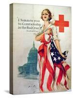 I Summon You to Comradeship in the Red Cross, 1st World War Poster, 1918-Harrison Fisher-Stretched Canvas