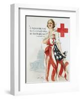 I Summon You to Comradeship in the Red Cross Poster-Harrison Fisher-Framed Giclee Print