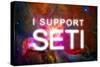 I Support SETI Space Nebula Poster-null-Stretched Canvas