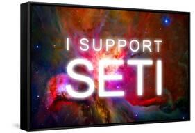 I Support SETI Space Nebula Poster-null-Framed Stretched Canvas