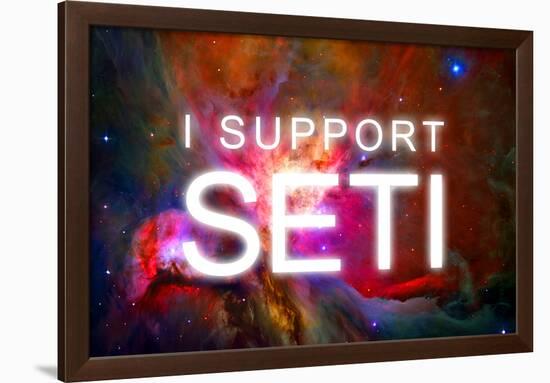 I Support SETI Space Nebula Poster-null-Framed Poster