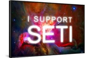 I Support SETI Space Nebula Poster-null-Framed Poster