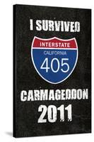 I Survived Carmageddon 2011 Transportation Print Poster-null-Stretched Canvas