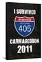 I Survived Carmageddon 2011 Transportation Print Poster-null-Framed Stretched Canvas