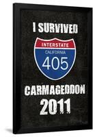 I Survived Carmageddon 2011 Transportation Print Poster-null-Framed Poster