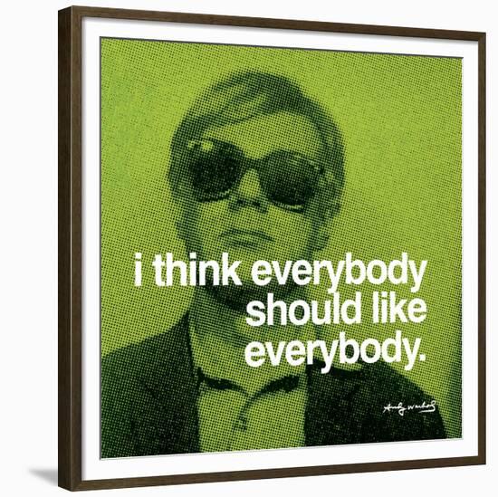 I think everybody should like everybody-null-Framed Art Print