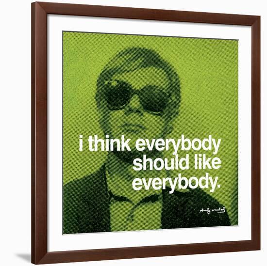 I think everybody should like everybody-null-Framed Art Print