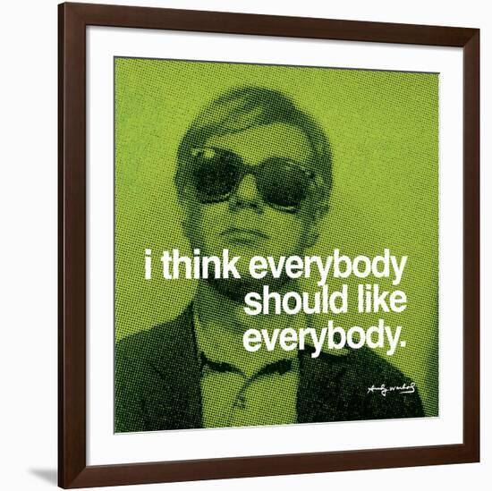 I think everybody should like everybody-null-Framed Art Print