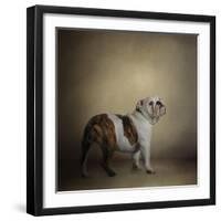 I Think I Smell a Treat Bulldog-Jai Johnson-Framed Premium Giclee Print