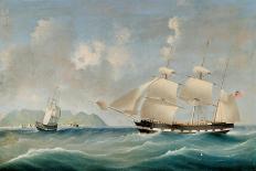 The Great Western, Designed by Brunel, Passing Bishops Rock Lighthouse, circa 1838-I. Tudgay-Giclee Print