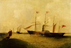 The Great Western, Designed by Brunel, Passing Bishops Rock Lighthouse, circa 1838-I. Tudgay-Giclee Print