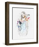 I Used to Be Here-Mydeadpony-Framed Art Print