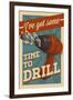 I've Got Some Time to Drill-Lantern Press-Framed Art Print