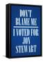 I Voted For Jon Stewart Political Poster Print-null-Framed Stretched Canvas