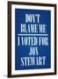 I Voted For Jon Stewart Political-null-Framed Art Print