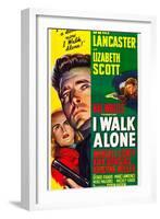 I WALK ALONE, Lizabeth Scott, Burt Lancaster, Kirk Douglas, 1948-null-Framed Art Print