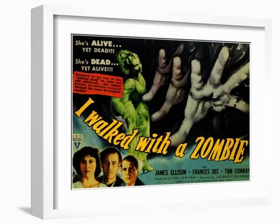 I Walked With a Zombie, 1943-null-Framed Art Print