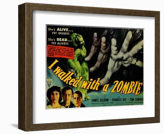 I Walked With a Zombie, 1943-null-Framed Art Print