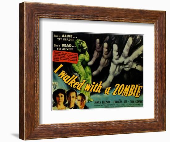 I Walked With a Zombie, 1943-null-Framed Art Print