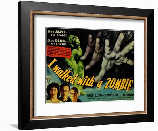 I Walked With a Zombie, 1943-null-Framed Art Print