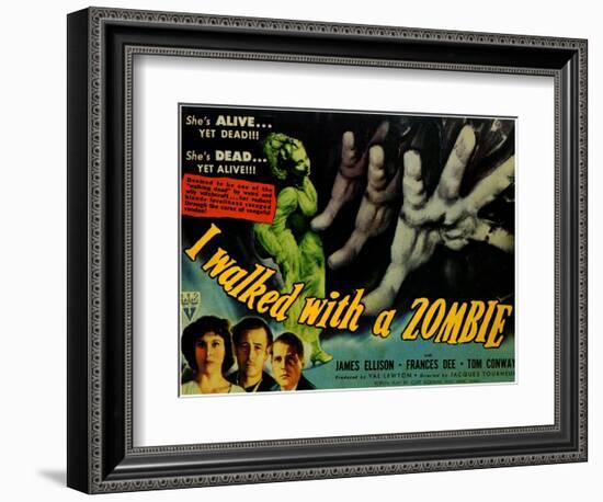 I Walked With a Zombie, 1943-null-Framed Art Print