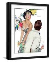 I Want A Man  - Saturday Evening Post "Leading Ladies", April 15, 1950 pg.40-Joe deMers-Framed Giclee Print