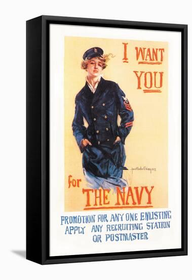 I Want You for the Navy-Howard Chandler Christy-Framed Stretched Canvas