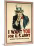 I Want You for the U.S. Army Recruitment Poster-James Montgomery Flagg-Mounted Premium Giclee Print