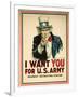 I Want You for the U.S. Army Recruitment Poster-James Montgomery Flagg-Framed Giclee Print