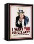 I Want You for the U.S. Army, Recruitment-James Montgomery Flagg-Framed Stretched Canvas