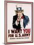 I Want You for the U.S. Army, Recruitment-James Montgomery Flagg-Mounted Premium Giclee Print