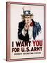 I Want You for the U.S. Army, Recruitment-James Montgomery Flagg-Stretched Canvas