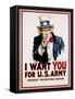 I Want You for the U.S. Army, Recruitment-James Montgomery Flagg-Framed Stretched Canvas