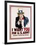 I Want You for the U.S. Army, Recruitment-James Montgomery Flagg-Framed Giclee Print