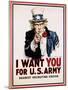 I Want You for the U.S. Army, Recruitment-James Montgomery Flagg-Mounted Giclee Print