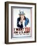 I Want You for the U.S. Army-James Montgomery Flagg-Framed Art Print