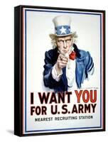 I Want You for the U.S. Army-James Montgomery Flagg-Framed Stretched Canvas