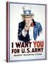 I Want You for the U.S. Army-James Montgomery Flagg-Stretched Canvas