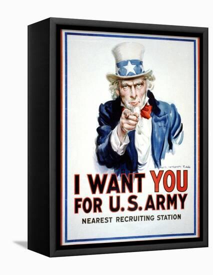 I Want You for the U.S. Army-James Montgomery Flagg-Framed Stretched Canvas