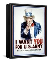 I Want You for the U.S. Army-James Montgomery Flagg-Framed Stretched Canvas