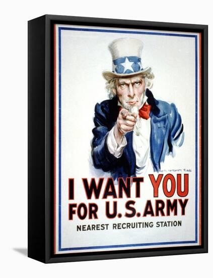 I Want You for the U.S. Army-James Montgomery Flagg-Framed Stretched Canvas