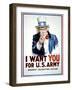 I Want You for the U.S. Army-James Montgomery Flagg-Framed Art Print